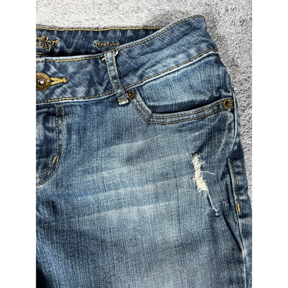 Simply Vera Vera Wang Womens Straight Leg Jeans Medium Wash Distressed Size 6 - Picture 4 of 16